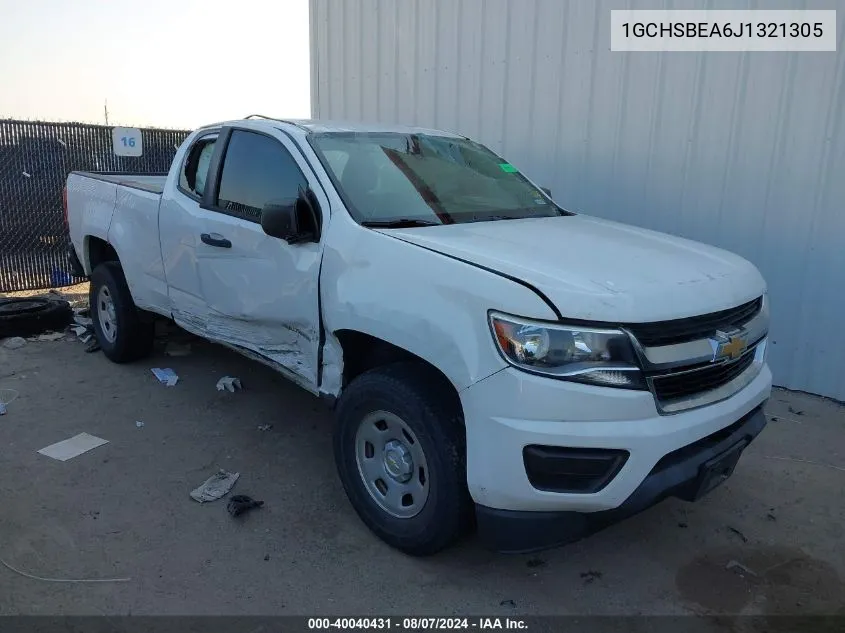 2018 Chevrolet Colorado Wt VIN: 1GCHSBEA6J1321305 Lot: 40040431