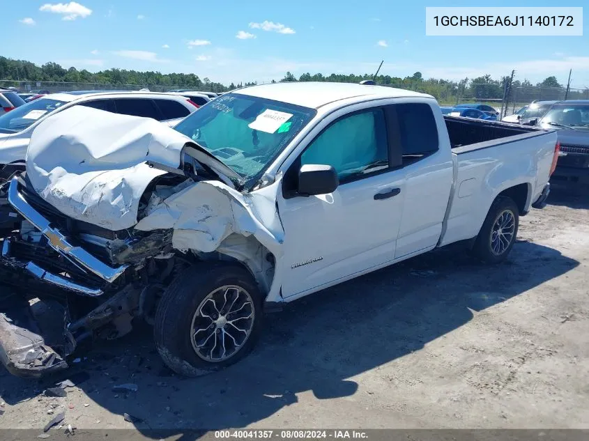 1GCHSBEA6J1140172 2018 Chevrolet Colorado Wt