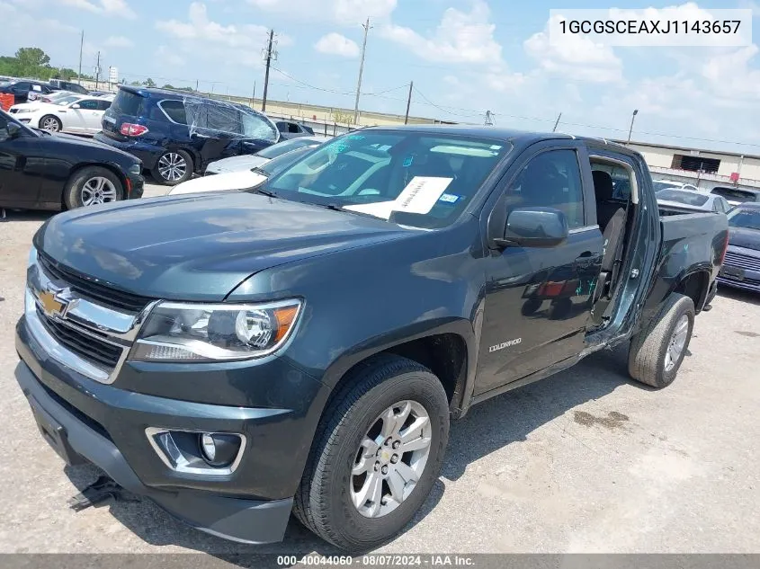 1GCGSCEAXJ1143657 2018 Chevrolet Colorado Lt