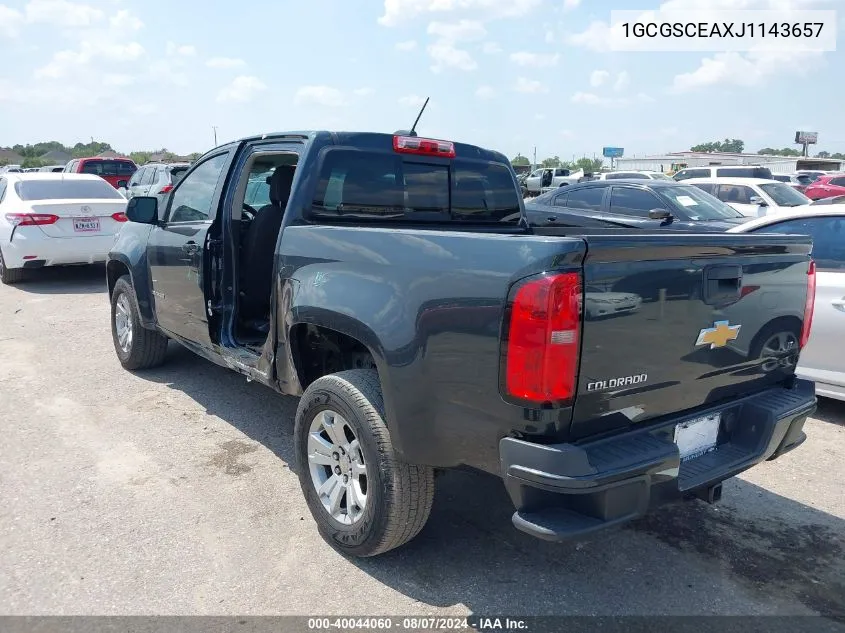 2018 Chevrolet Colorado Lt VIN: 1GCGSCEAXJ1143657 Lot: 40044060