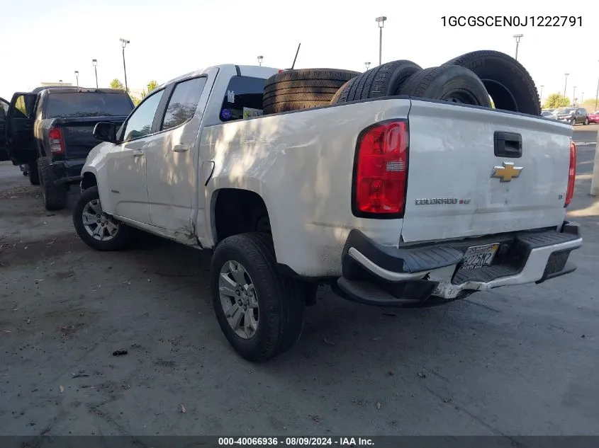 2018 Chevrolet Colorado Lt VIN: 1GCGSCEN0J1222791 Lot: 40066936