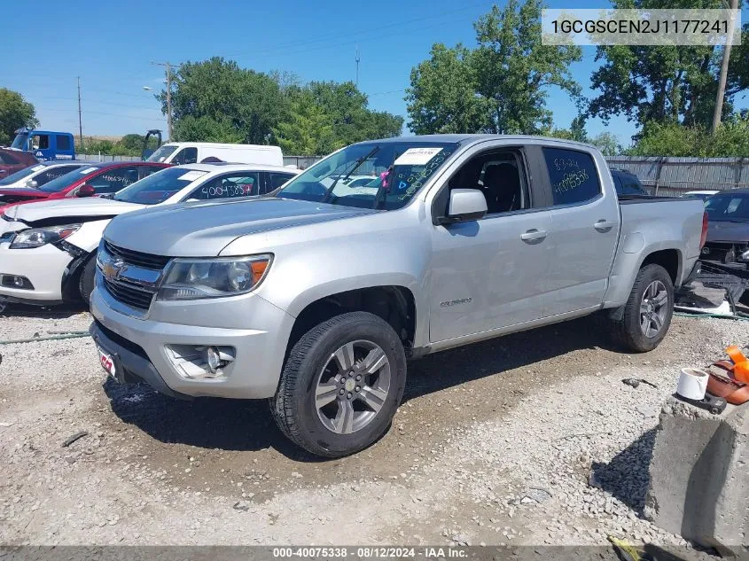 2018 Chevrolet Colorado Lt VIN: 1GCGSCEN2J1177241 Lot: 40075338