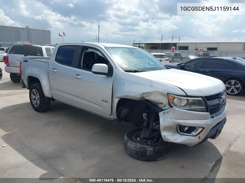 2018 Chevrolet Colorado Z71 VIN: 1GCGSDEN5J1159144 Lot: 40119476