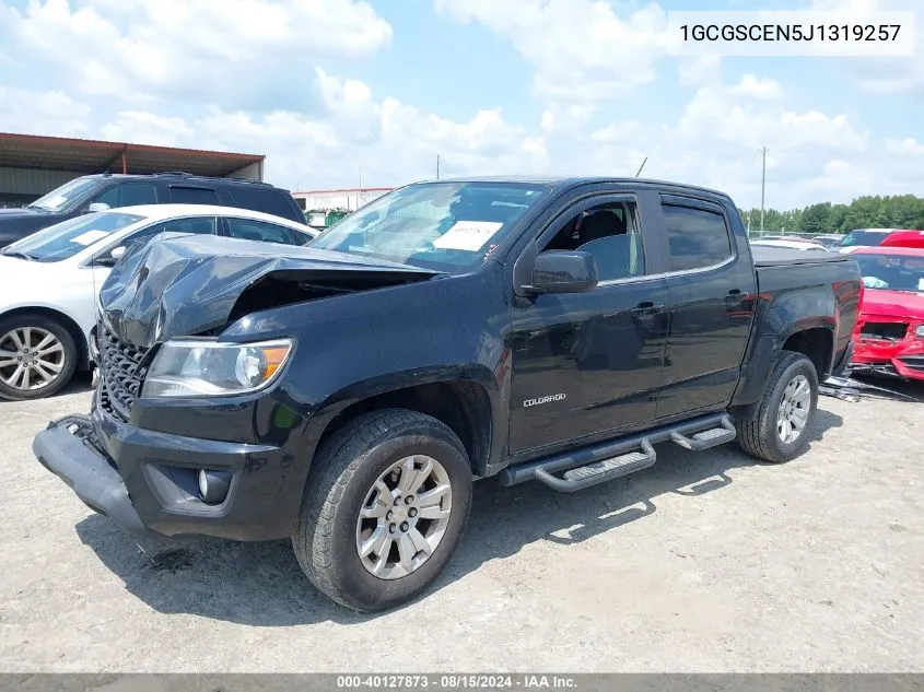 2018 Chevrolet Colorado Lt VIN: 1GCGSCEN5J1319257 Lot: 40127873