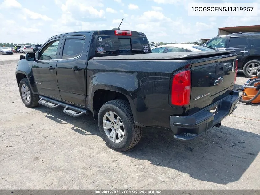 2018 Chevrolet Colorado Lt VIN: 1GCGSCEN5J1319257 Lot: 40127873