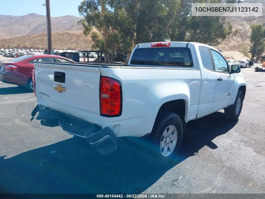 1GCHSBEN7J1123142 2018 Chevrolet Colorado Wt