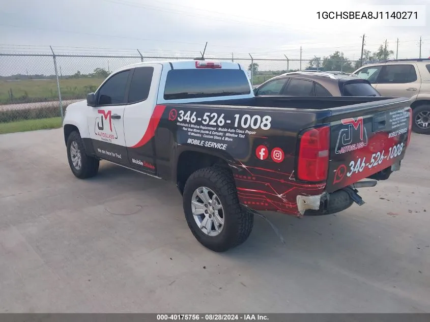 1GCHSBEA8J1140271 2018 Chevrolet Colorado Wt