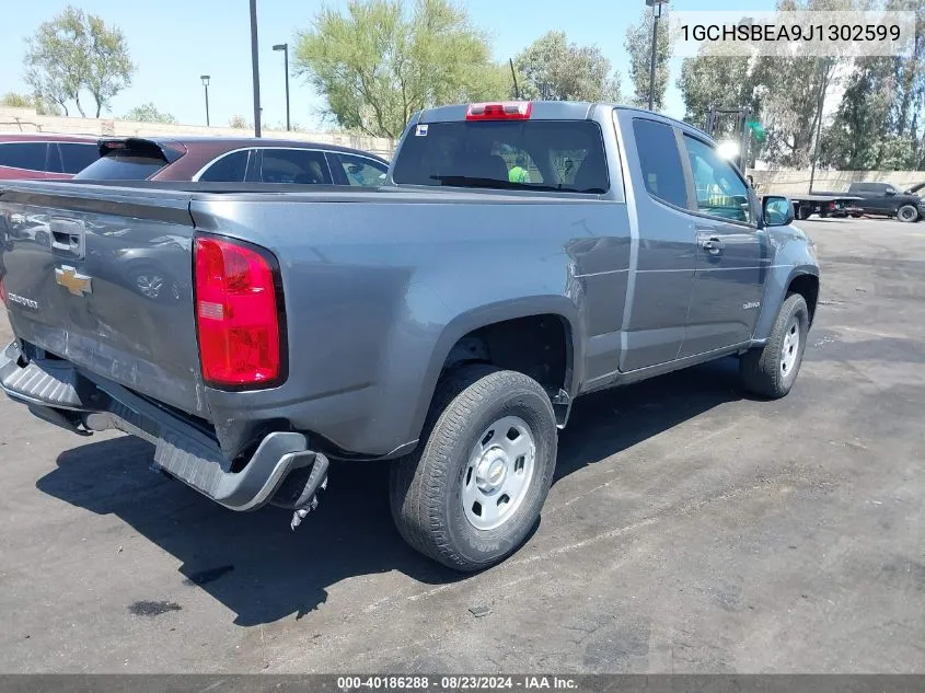 2018 Chevrolet Colorado Wt VIN: 1GCHSBEA9J1302599 Lot: 40186288