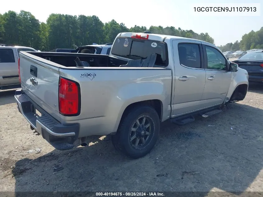 2018 Chevrolet Colorado Lt VIN: 1GCGTCEN9J1107913 Lot: 40194675