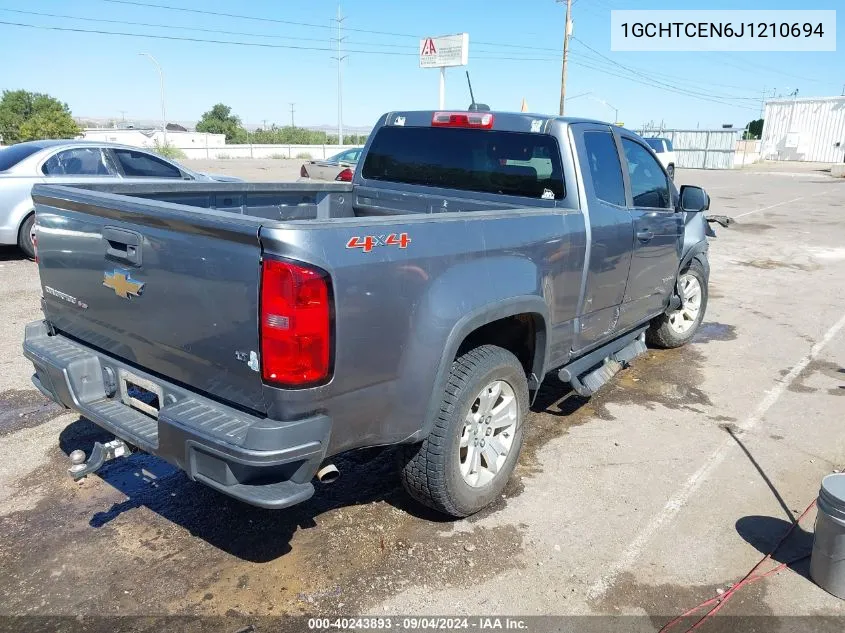 2018 Chevrolet Colorado Lt VIN: 1GCHTCEN6J1210694 Lot: 40243893