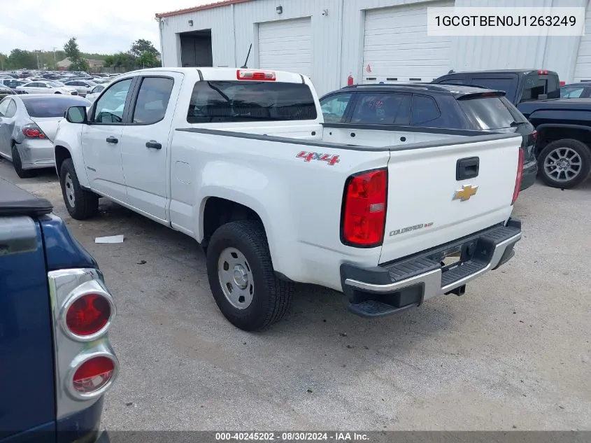 2018 Chevrolet Colorado Wt VIN: 1GCGTBEN0J1263249 Lot: 40245202