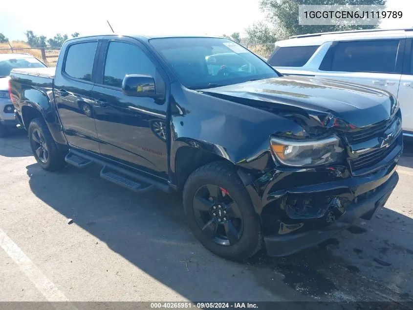 1GCGTCEN6J1119789 2018 Chevrolet Colorado Lt