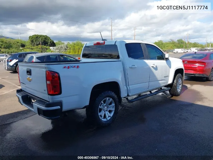 2018 Chevrolet Colorado Lt VIN: 1GCGTCEN5J1117774 Lot: 40306867