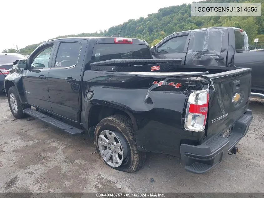 2018 Chevrolet Colorado Lt VIN: 1GCGTCEN9J1314656 Lot: 40343757