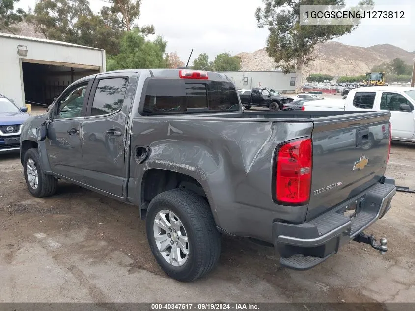 1GCGSCEN6J1273812 2018 Chevrolet Colorado Lt