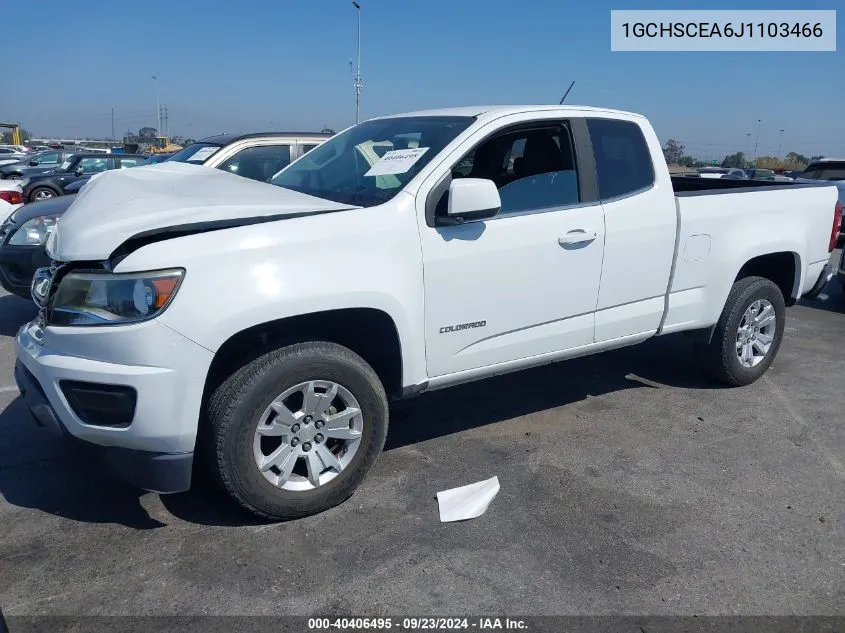 2018 Chevrolet Colorado Lt VIN: 1GCHSCEA6J1103466 Lot: 40406495