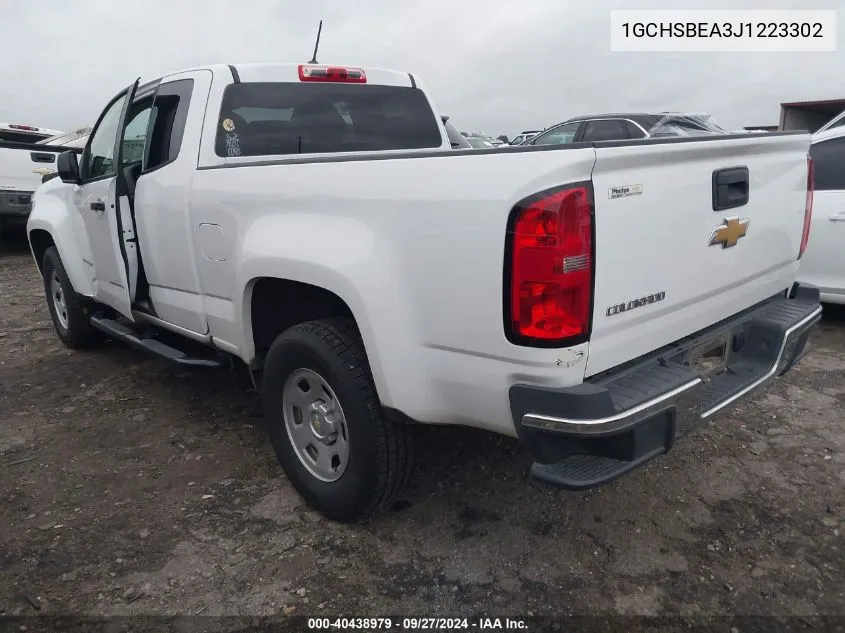 2018 Chevrolet Colorado Wt VIN: 1GCHSBEA3J1223302 Lot: 40438979