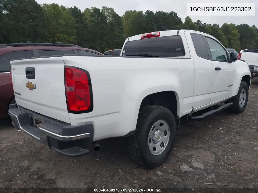 2018 Chevrolet Colorado Wt VIN: 1GCHSBEA3J1223302 Lot: 40438979