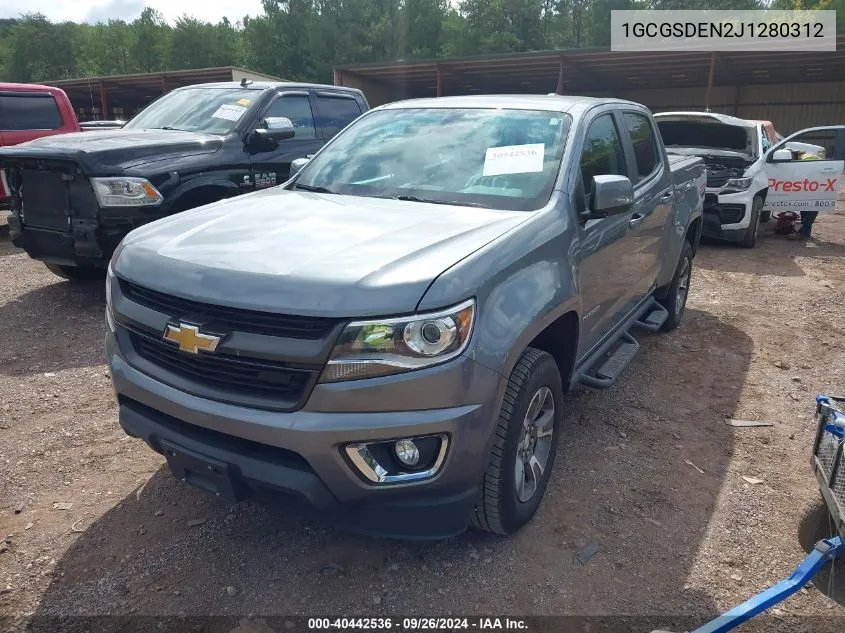 2018 Chevrolet Colorado Z71 VIN: 1GCGSDEN2J1280312 Lot: 40442536