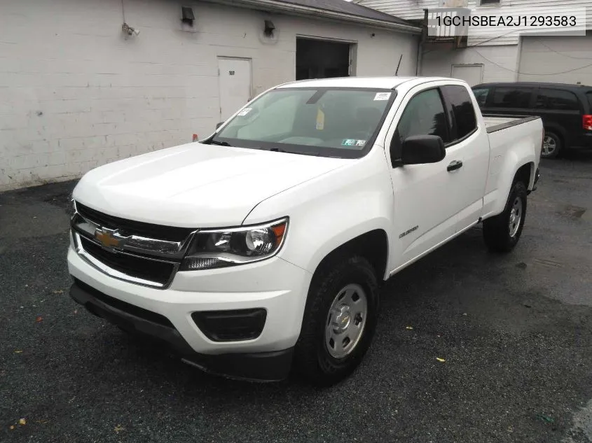 1GCHSBEA2J1293583 2018 Chevrolet Colorado Wt