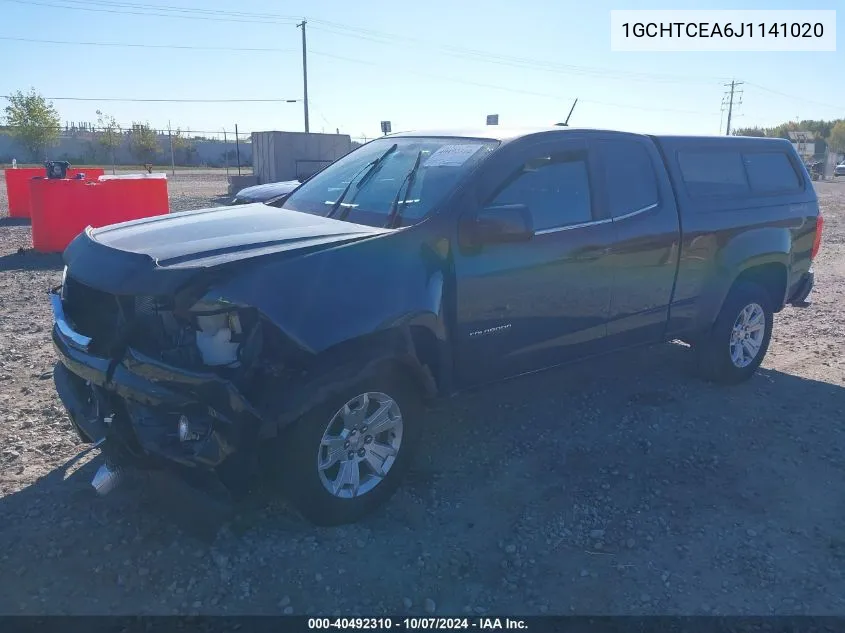 2018 Chevrolet Colorado Lt VIN: 1GCHTCEA6J1141020 Lot: 40492310