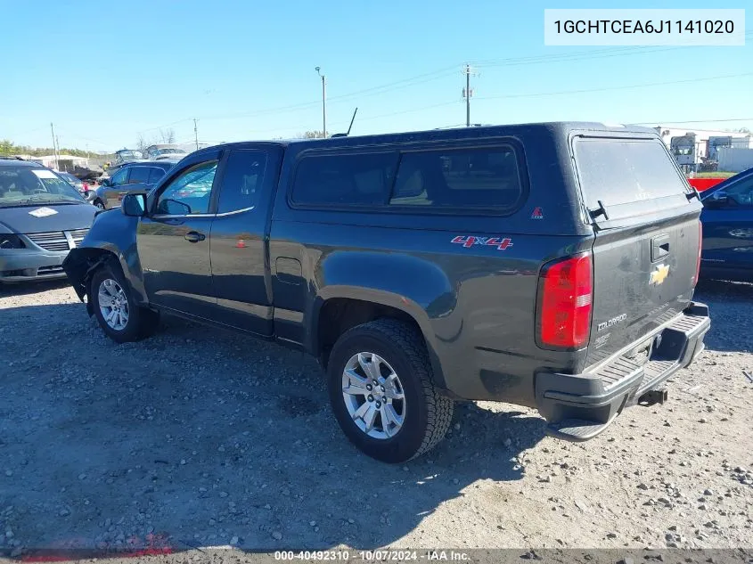 2018 Chevrolet Colorado Lt VIN: 1GCHTCEA6J1141020 Lot: 40492310