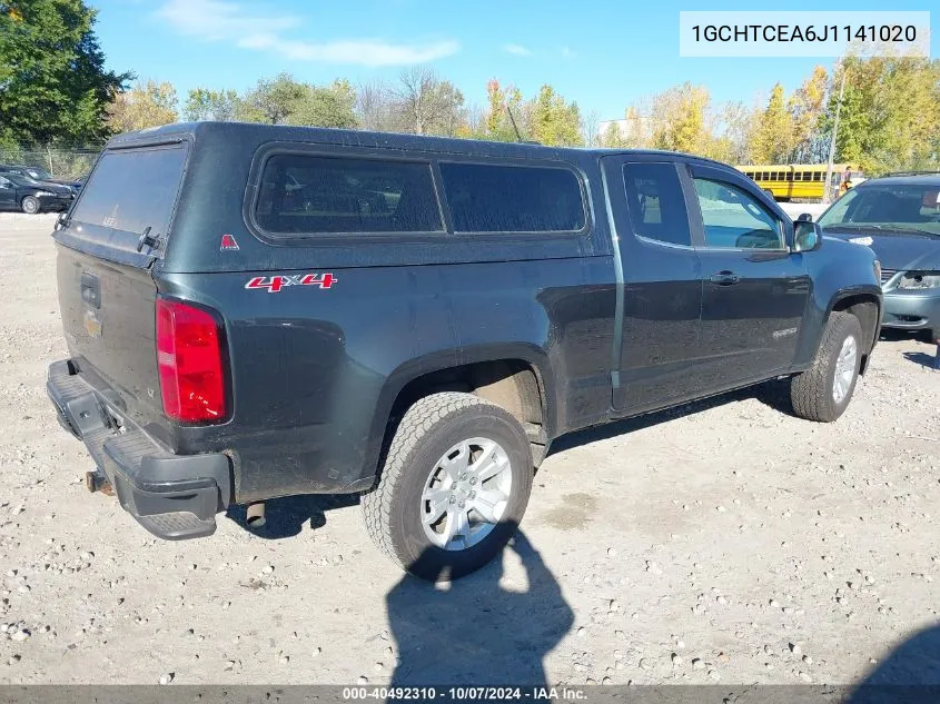 2018 Chevrolet Colorado Lt VIN: 1GCHTCEA6J1141020 Lot: 40492310