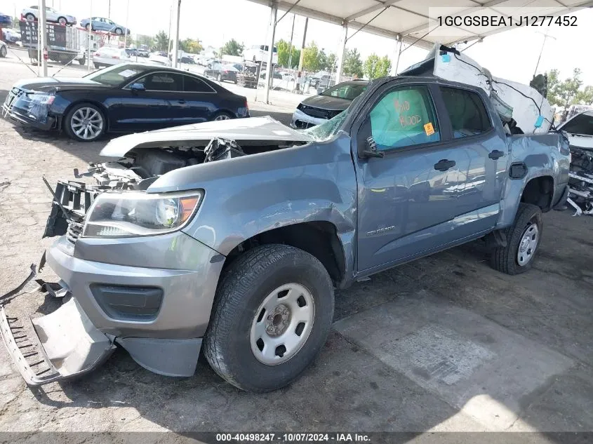 2018 Chevrolet Colorado VIN: 1GCGSBEA1J1277452 Lot: 40498247