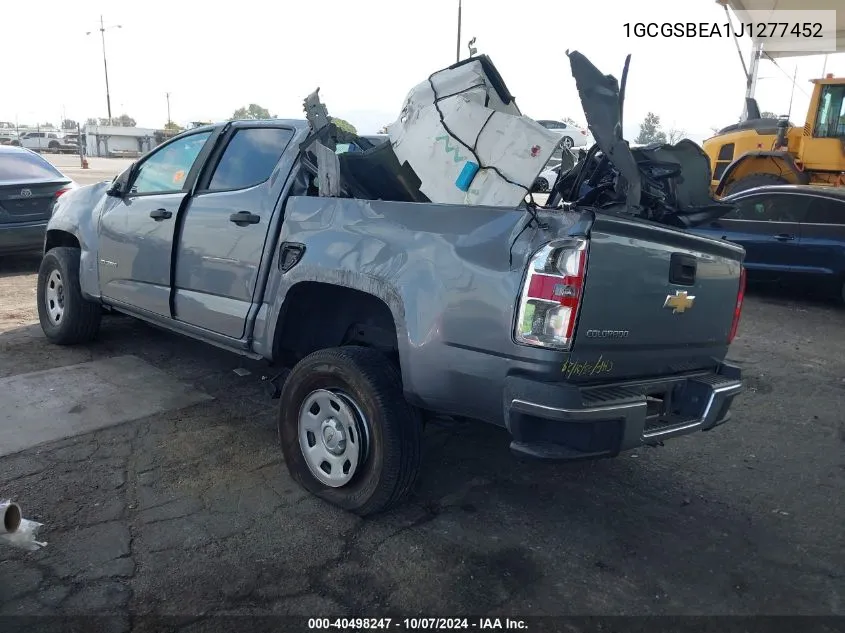 2018 Chevrolet Colorado VIN: 1GCGSBEA1J1277452 Lot: 40498247