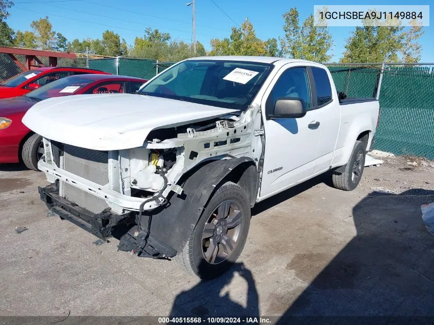 2018 Chevrolet Colorado Wt VIN: 1GCHSBEA9J1149884 Lot: 40515568