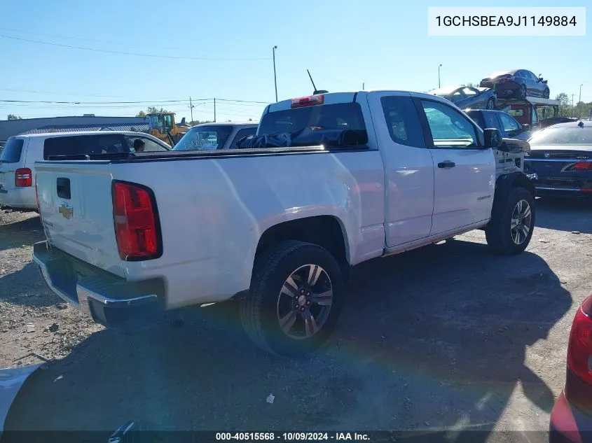 2018 Chevrolet Colorado Wt VIN: 1GCHSBEA9J1149884 Lot: 40515568