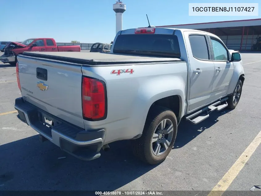 2018 Chevrolet Colorado VIN: 1GCGTBEN8J1107427 Lot: 40518078