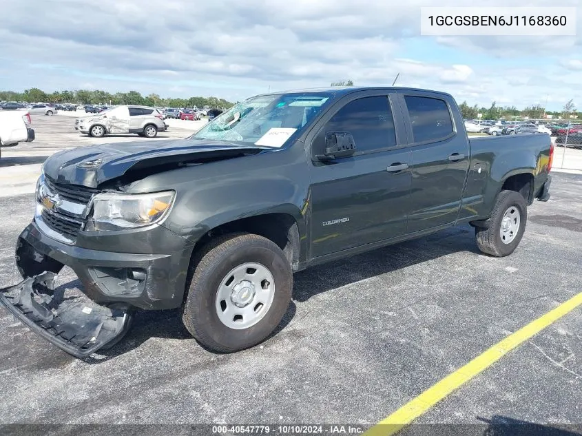 2018 Chevrolet Colorado Wt VIN: 1GCGSBEN6J1168360 Lot: 40547779