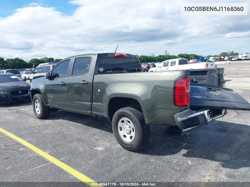 2018 Chevrolet Colorado Wt VIN: 1GCGSBEN6J1168360 Lot: 40547779