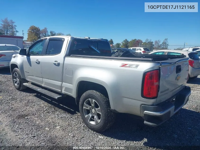 2018 Chevrolet Colorado Z71 VIN: 1GCPTDE17J1121165 Lot: 40558947