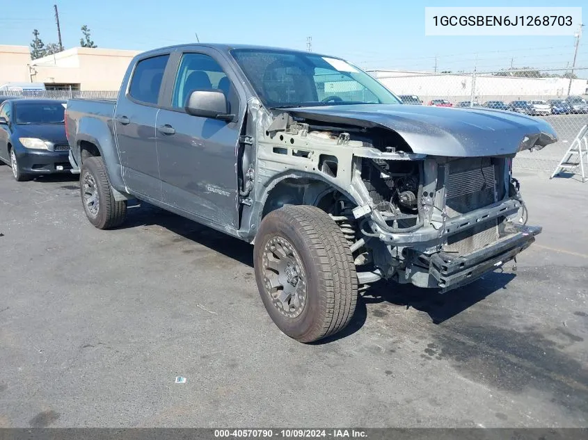 1GCGSBEN6J1268703 2018 Chevrolet Colorado Wt