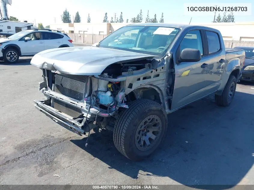 2018 Chevrolet Colorado Wt VIN: 1GCGSBEN6J1268703 Lot: 40570790