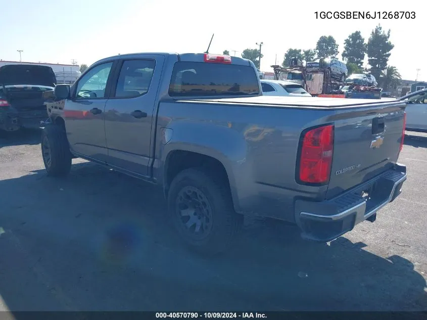 1GCGSBEN6J1268703 2018 Chevrolet Colorado Wt