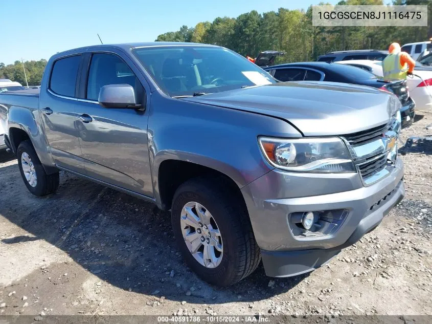 2018 Chevrolet Colorado Lt VIN: 1GCGSCEN8J1116475 Lot: 40591786