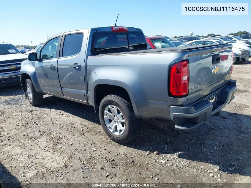 1GCGSCEN8J1116475 2018 Chevrolet Colorado Lt