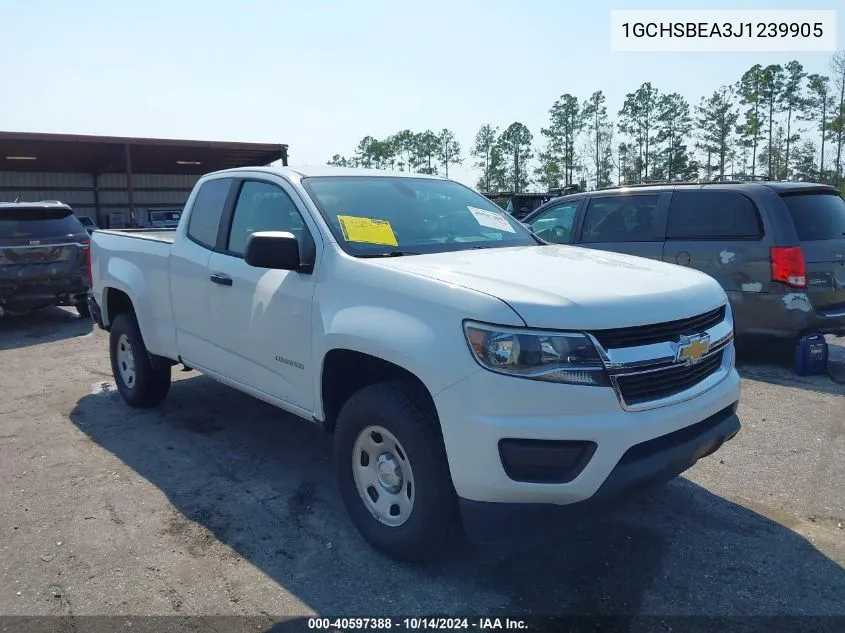 2018 Chevrolet Colorado Wt VIN: 1GCHSBEA3J1239905 Lot: 40597388