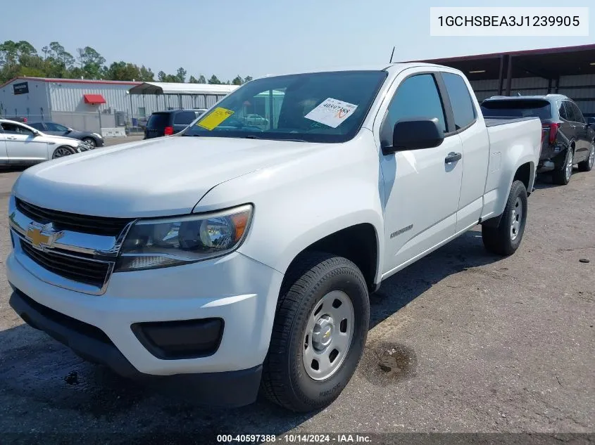 2018 Chevrolet Colorado Wt VIN: 1GCHSBEA3J1239905 Lot: 40597388