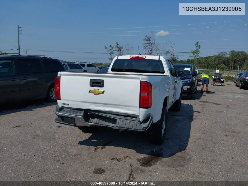 2018 Chevrolet Colorado Wt VIN: 1GCHSBEA3J1239905 Lot: 40597388