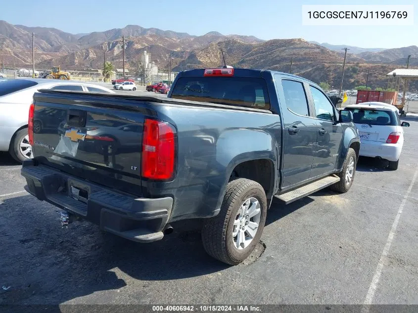 2018 Chevrolet Colorado Lt VIN: 1GCGSCEN7J1196769 Lot: 40606942