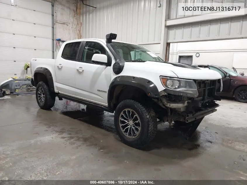 2018 Chevrolet Colorado Zr2 VIN: 1GCGTEEN8J1316717 Lot: 40607886