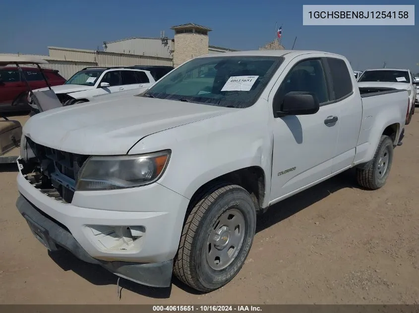 2018 Chevrolet Colorado Wt VIN: 1GCHSBEN8J1254158 Lot: 40615651