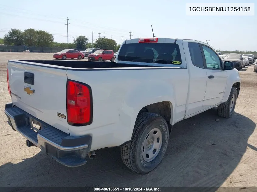 2018 Chevrolet Colorado Wt VIN: 1GCHSBEN8J1254158 Lot: 40615651