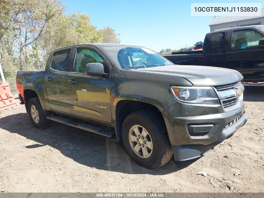 2018 Chevrolet Colorado Wt VIN: 1GCGTBEN1J1153830 Lot: 40637104