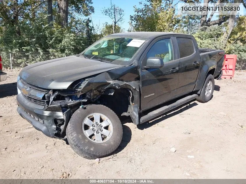 2018 Chevrolet Colorado Wt VIN: 1GCGTBEN1J1153830 Lot: 40637104