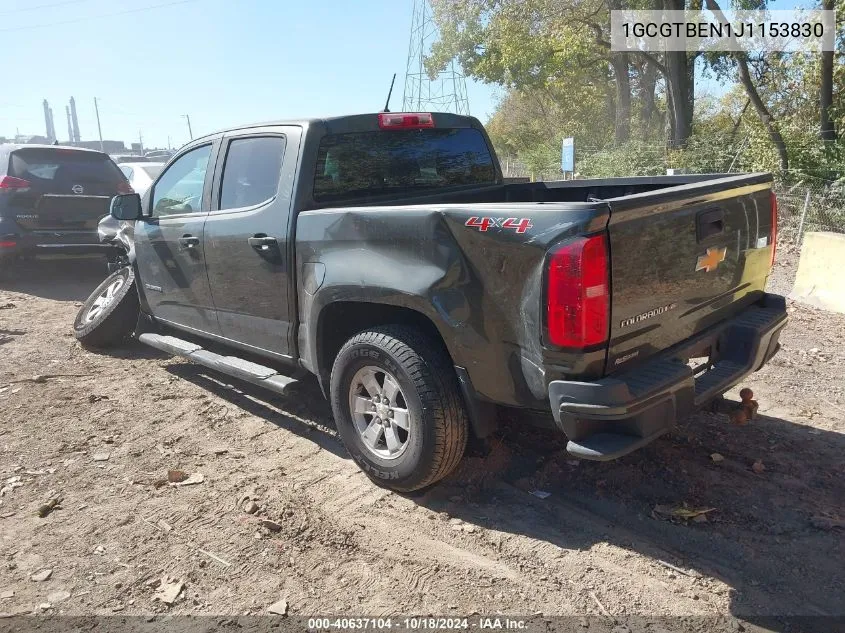 2018 Chevrolet Colorado Wt VIN: 1GCGTBEN1J1153830 Lot: 40637104